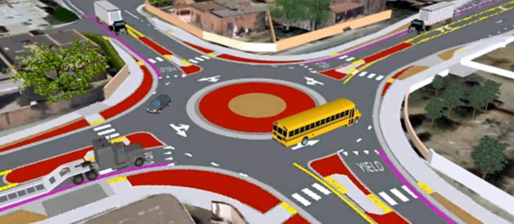 VISSIM Rio Grande Roundabout, City of Albuquerque